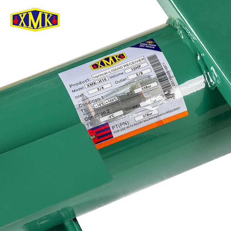 XMK Wholesale Refrigerator Liquid Receiver Condensing Unit Part Horizontal type Liquid Receiver 17L 20L