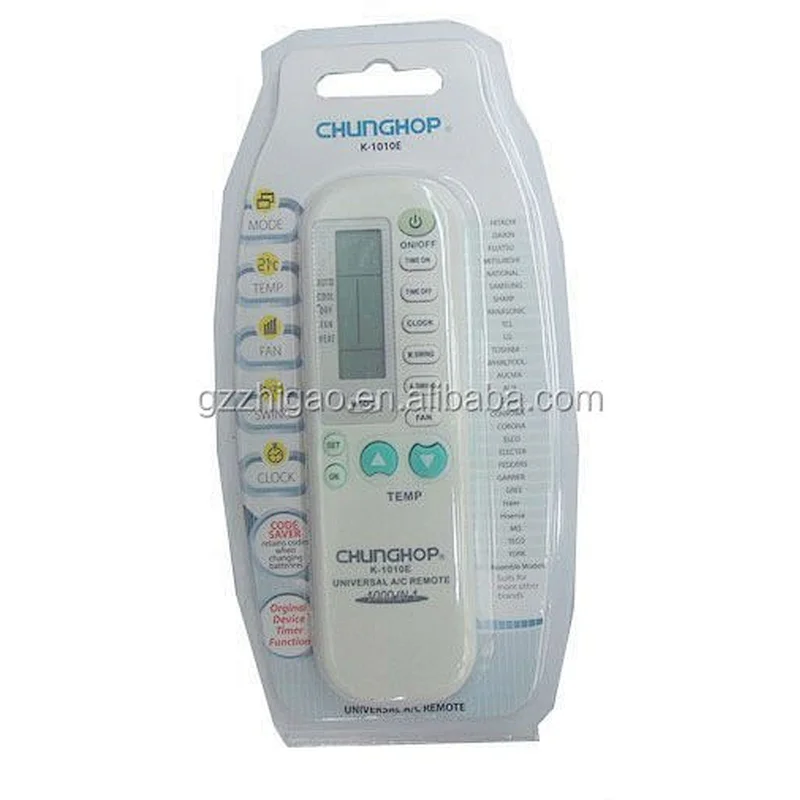 CHUNGHOP Universal A/C Remote Control K-1010E
