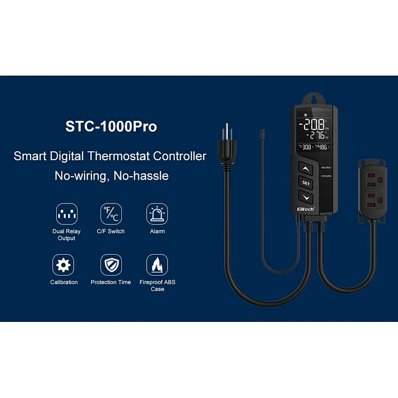 Elitech STC-1000 Pro 110V Thermostat Temperature Controller Incubator Aquarium Cold Chain
