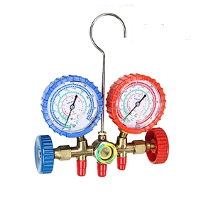 CT-536G-R22 Testing Manifolds With Twin Pressure Gauges Set Copper Valve Body