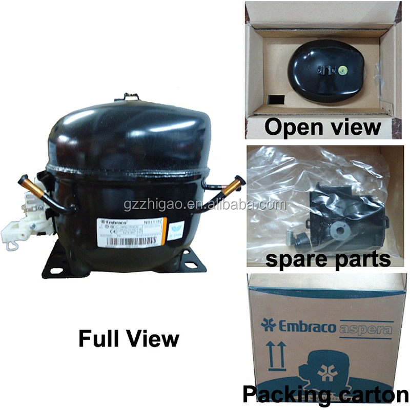 3/8 HP Embraco Aspera Compressors M/HBP NE6187Z R134a for Refrigeration