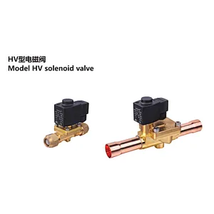 Condensing unit spare part Electromagnetic Valve Applicable HCFC/ HFC Use Piston type Solenoid Valve  24v DC