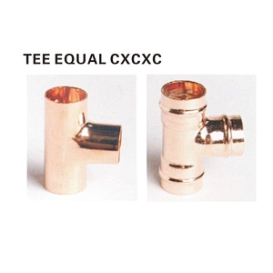 Factory support copper pipes fittings refrigeration spare part copper y fittings copper tube Tee