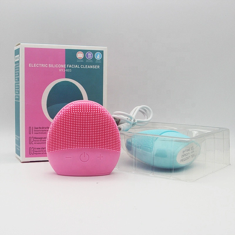 Beauty Personal Care Electric Ultrasonic Silicone Facial Cleansing Brush Pink Waterproof Facial care Facial Brush