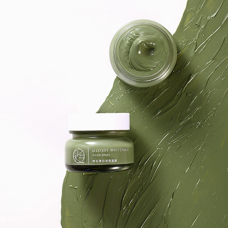 Custom Private Label Facial Deep Cleansing Anti Acne Whitening Multiple-effect Vegan Organic Green Mud Face Clay Mask