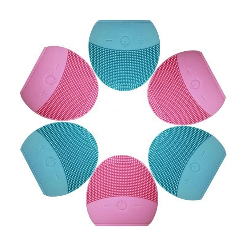 Beauty Personal Care Electric Ultrasonic Silicone Facial Cleansing Brush Pink Waterproof Facial care Facial Brush