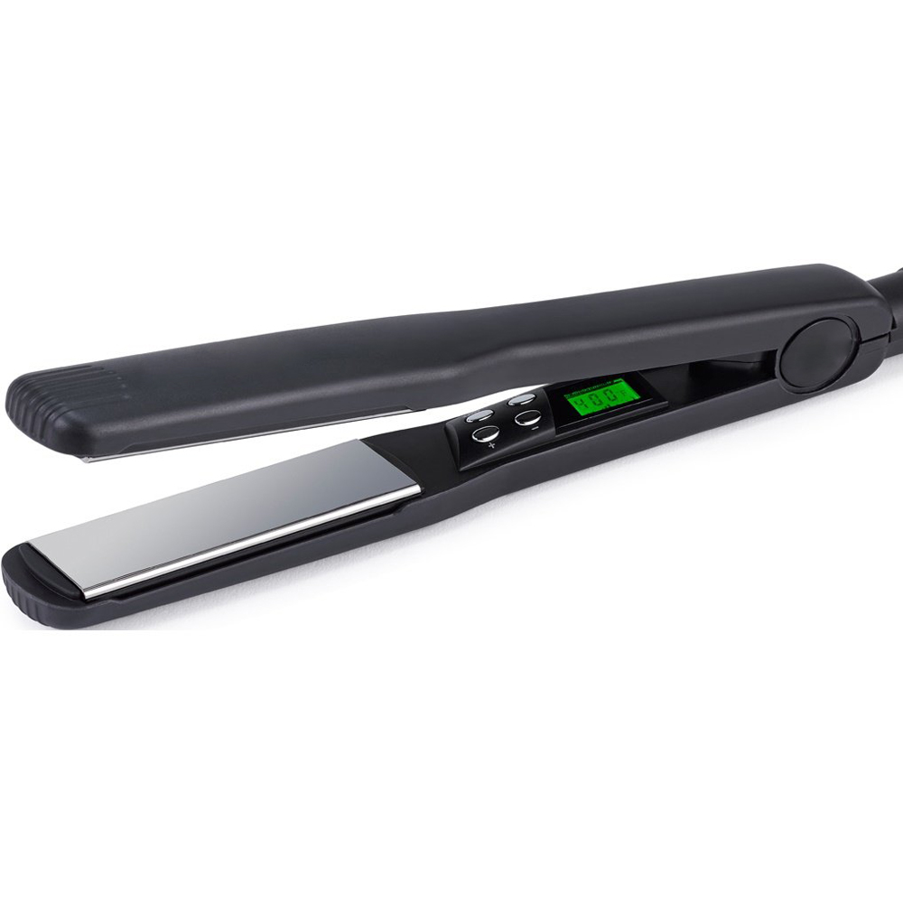 CE RoHS ETL CETL certificate Professional Customized HSI Titanium Plate Type Flat Iron LCD Display Private Label Hair Straightener