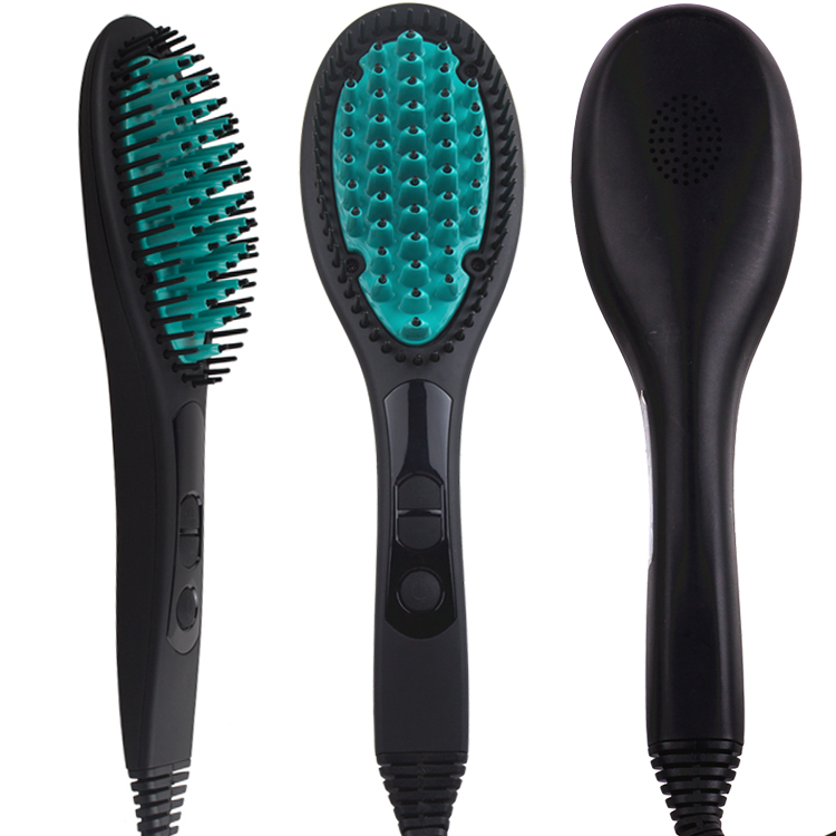 Professional LCD Display Electric Fast Heating Hair Straightener Brush Hair Straightening Comb