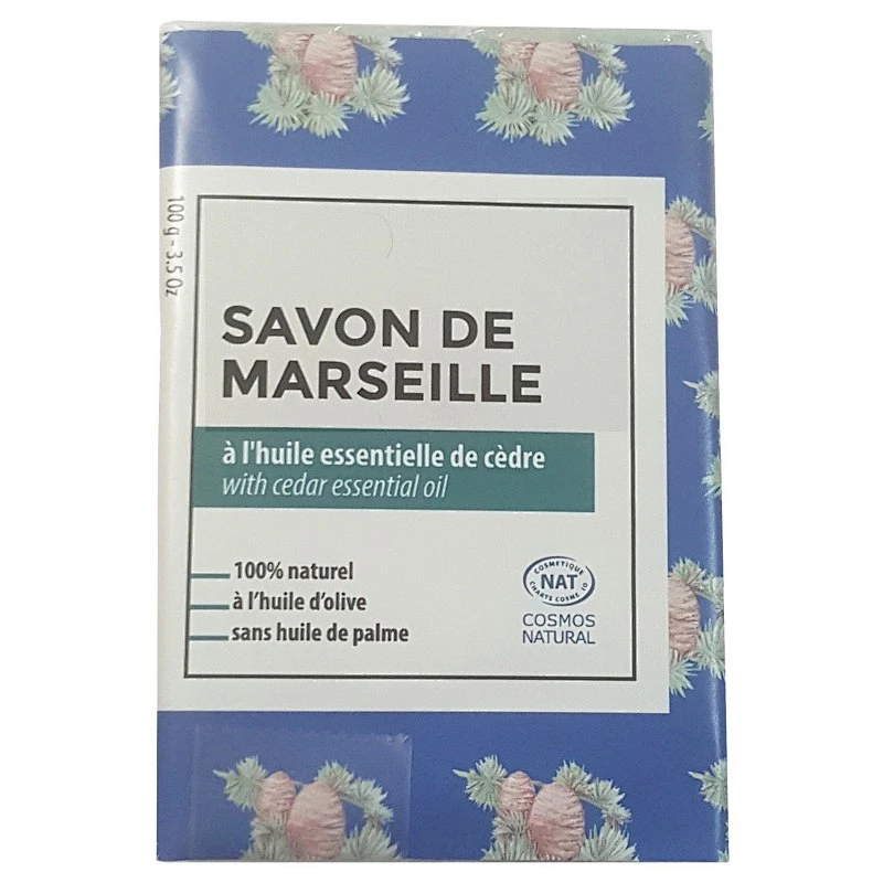 MARSEILLE SOAP WITH OLIVE OIL & CEDA (METAL BOX)