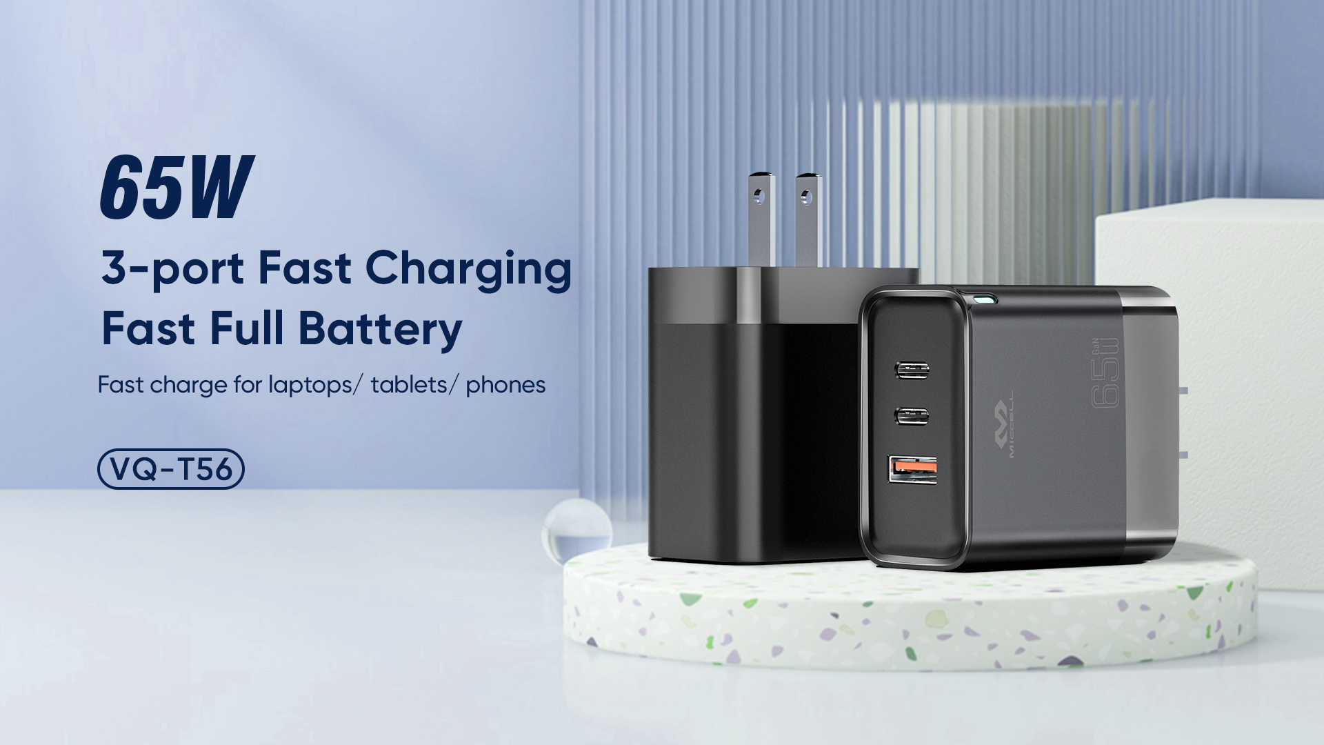 65W 3-port PD Fast charger
