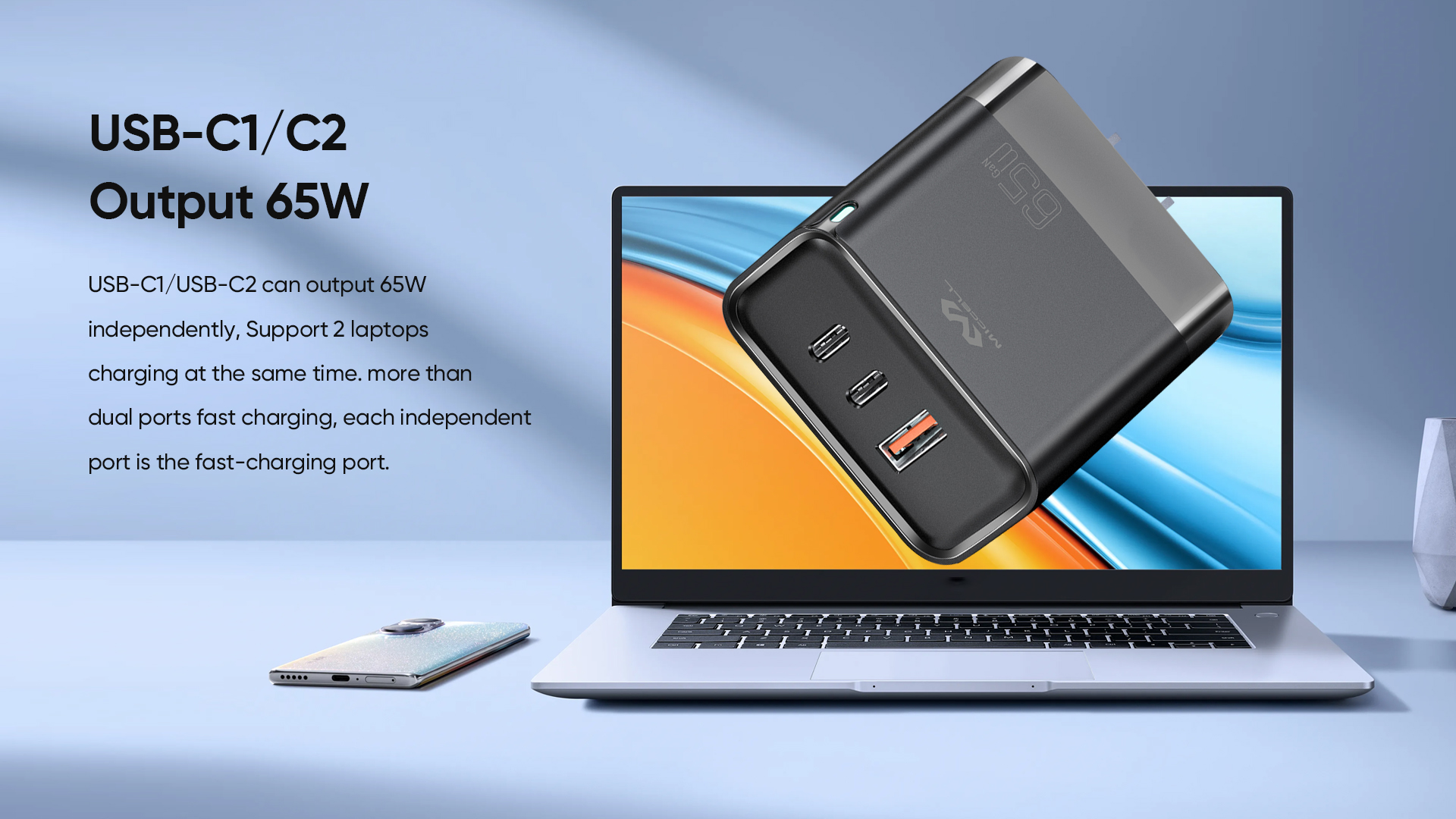 USB Output 65W PD Fast charger