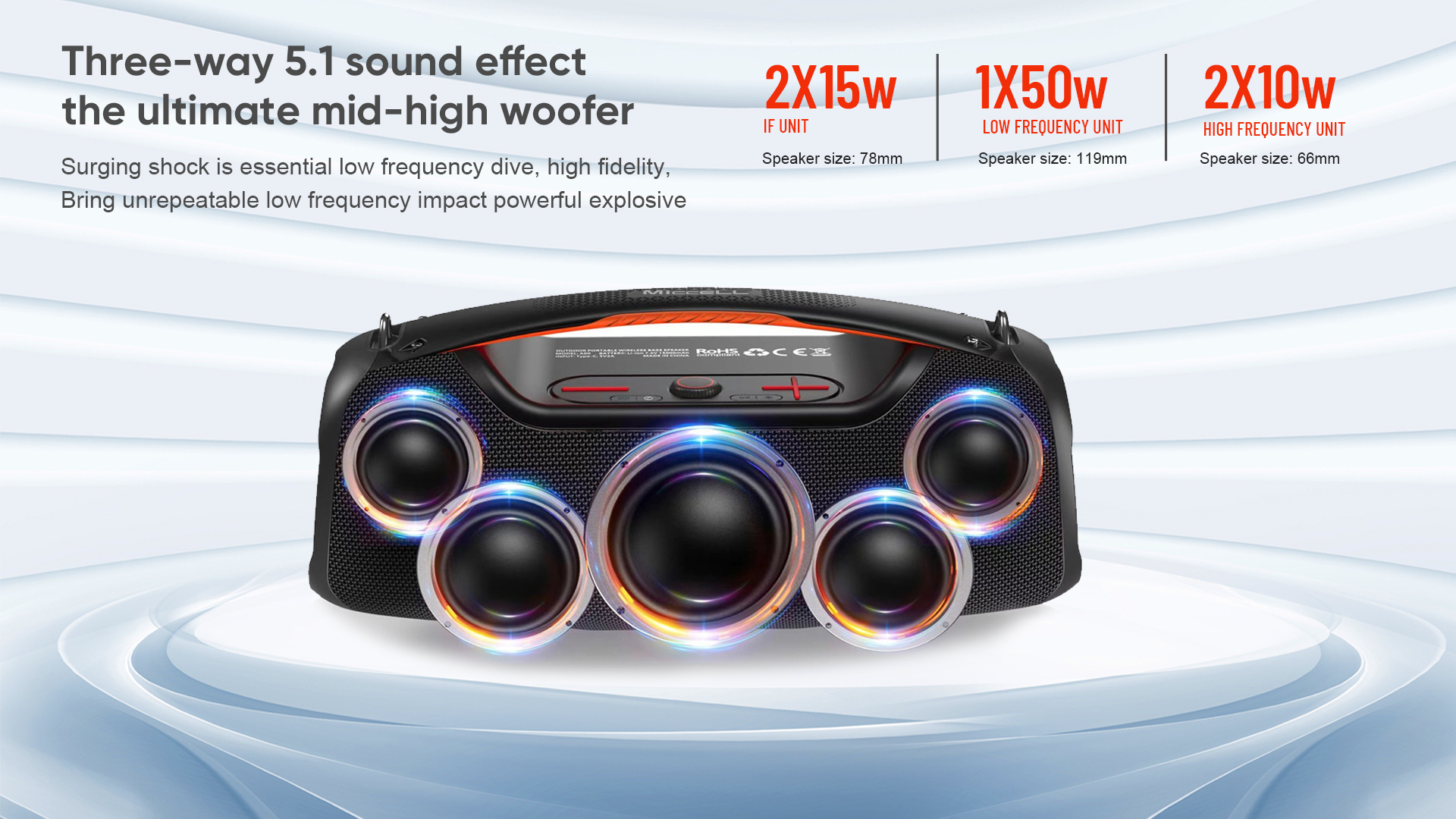 wholesale powerful 100w speaker