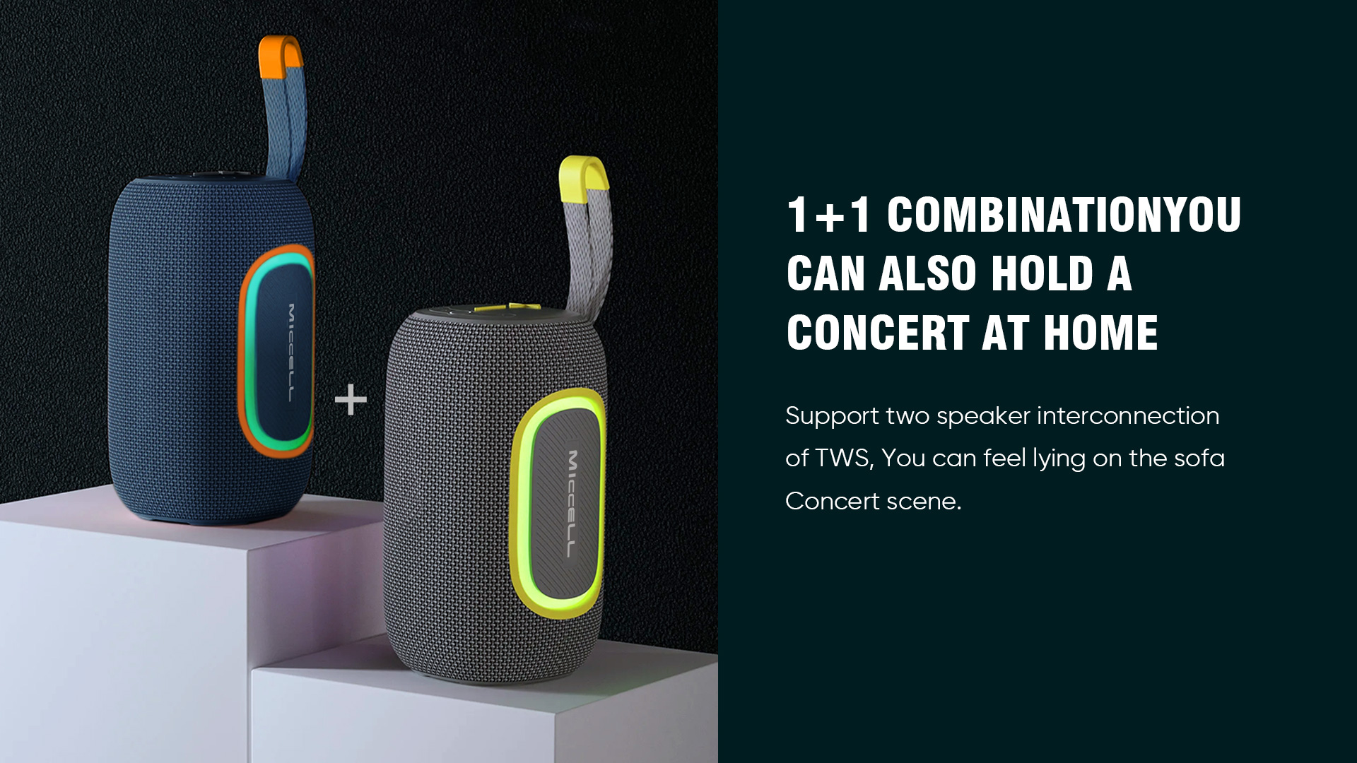 1+1 combination your wireless speakers