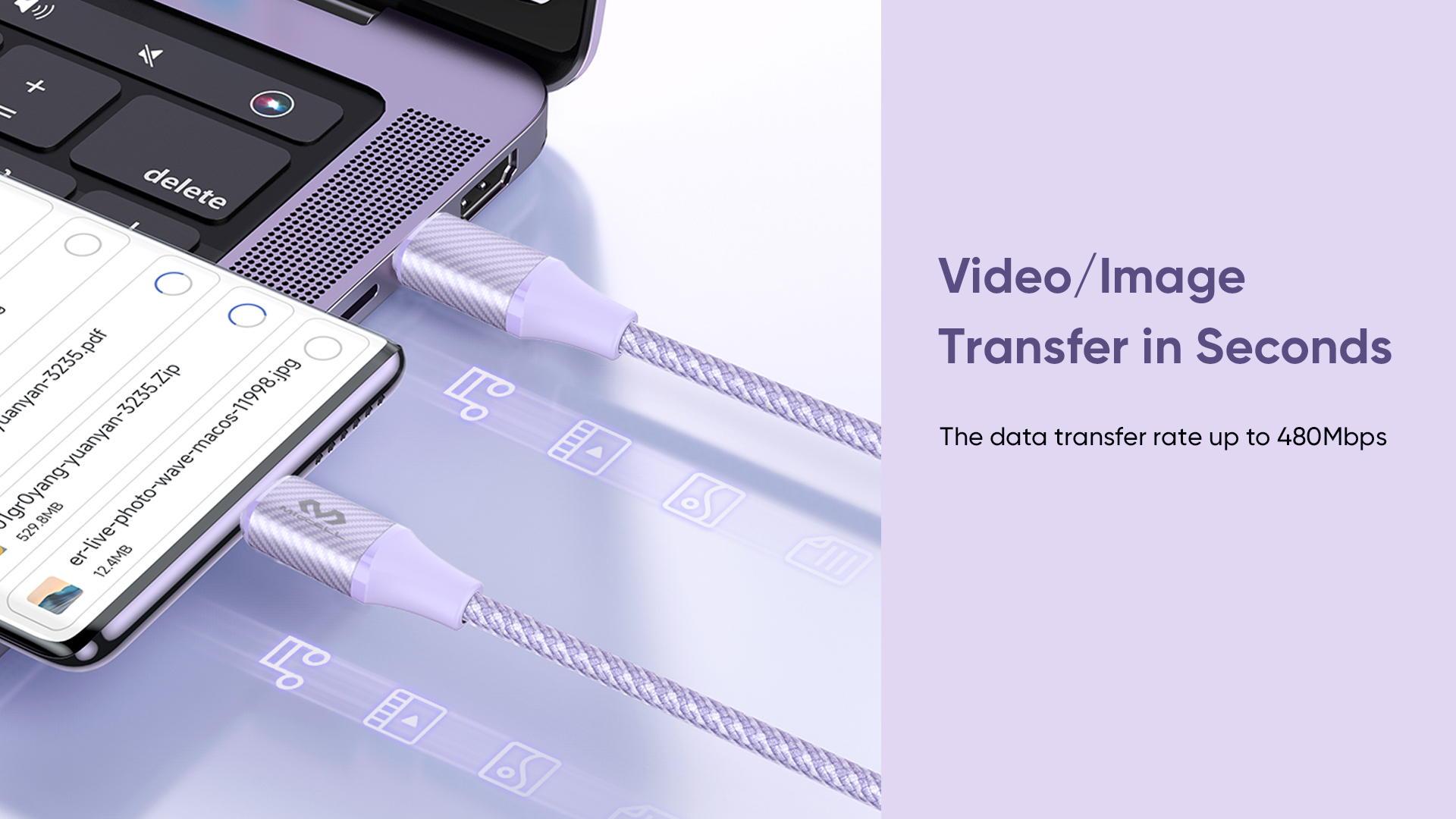 up to 480Mbps data transfer fast charging data cables