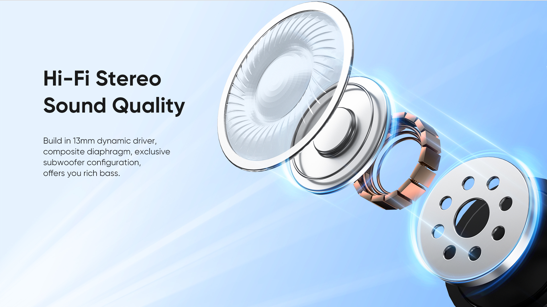 Hifi stereo sound quality amazing tws earphone