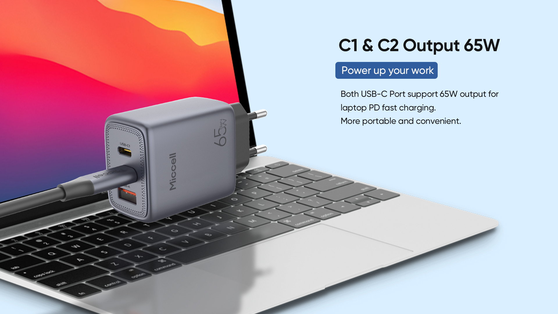 65W usb c gan charger