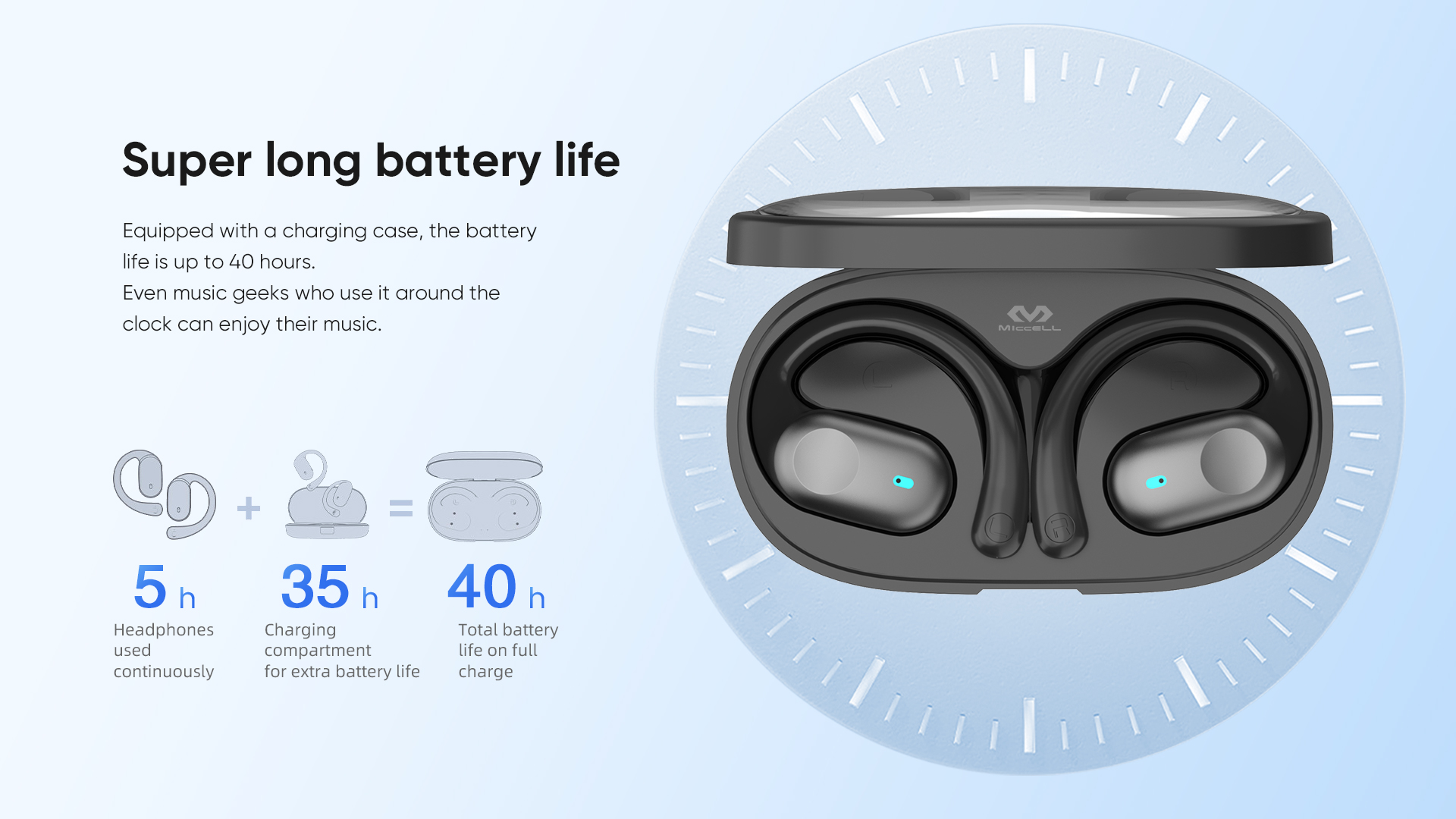 5-hour battery Life Best OWS headphones