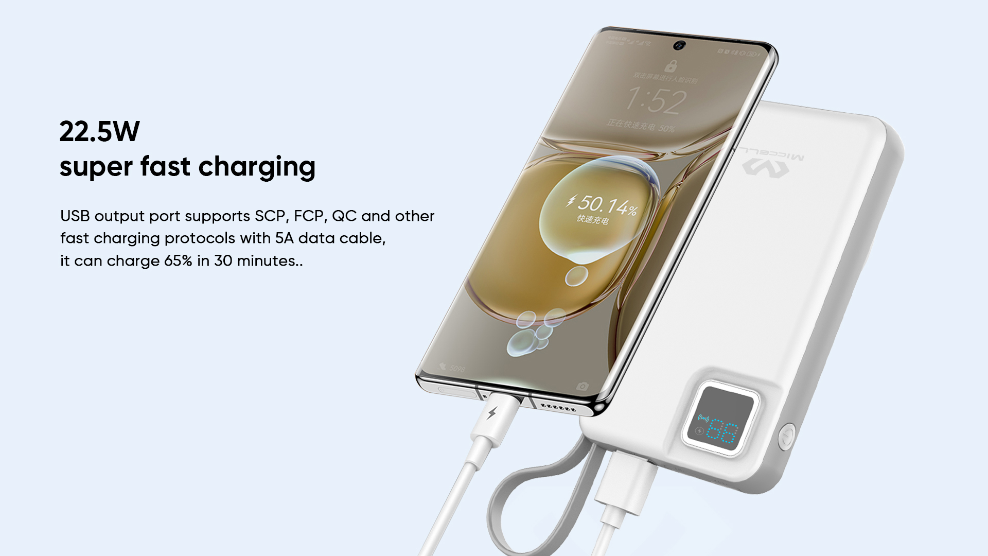 22.5W Quick Portable Charger for phones