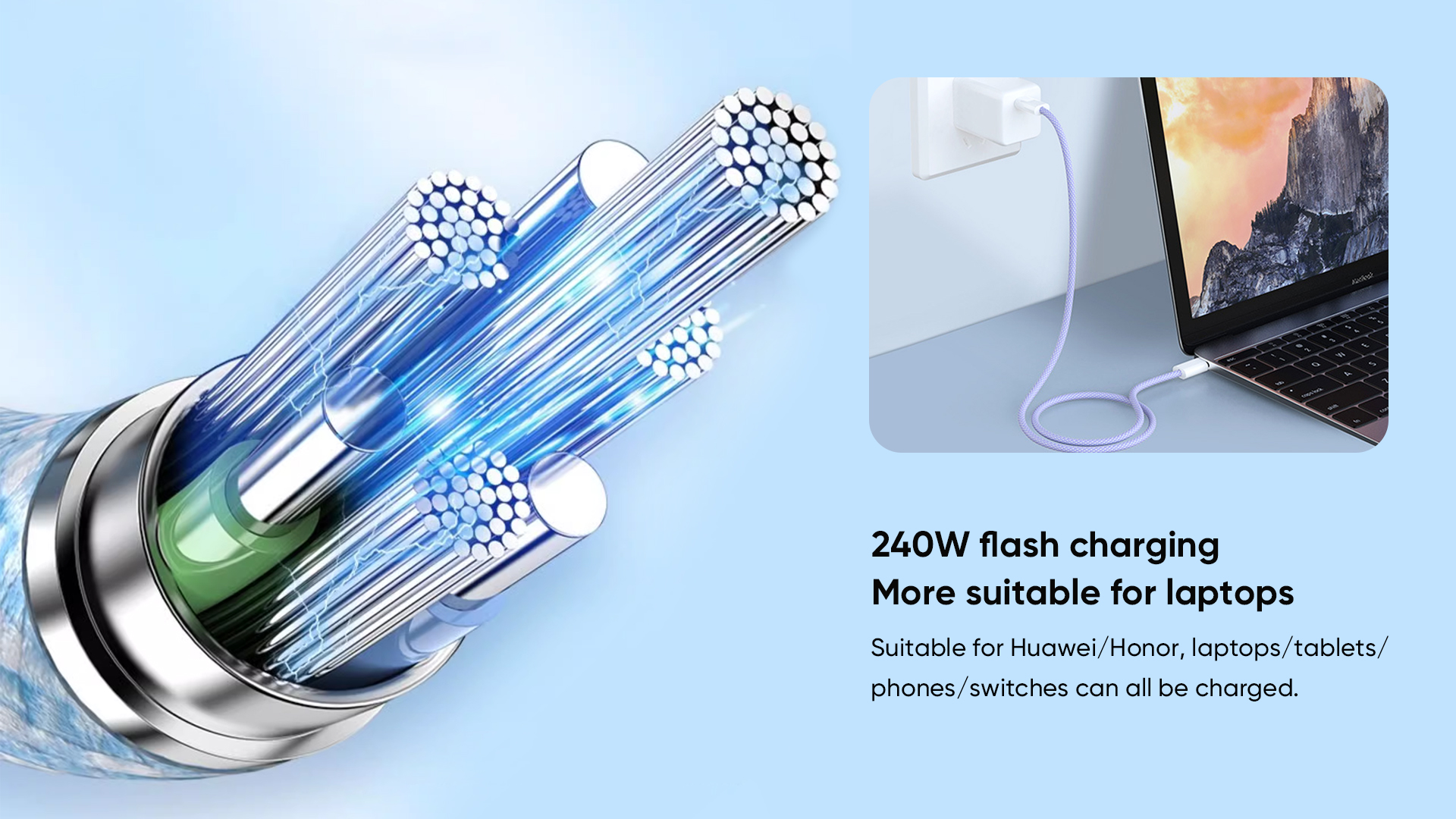 240W fast charging cables