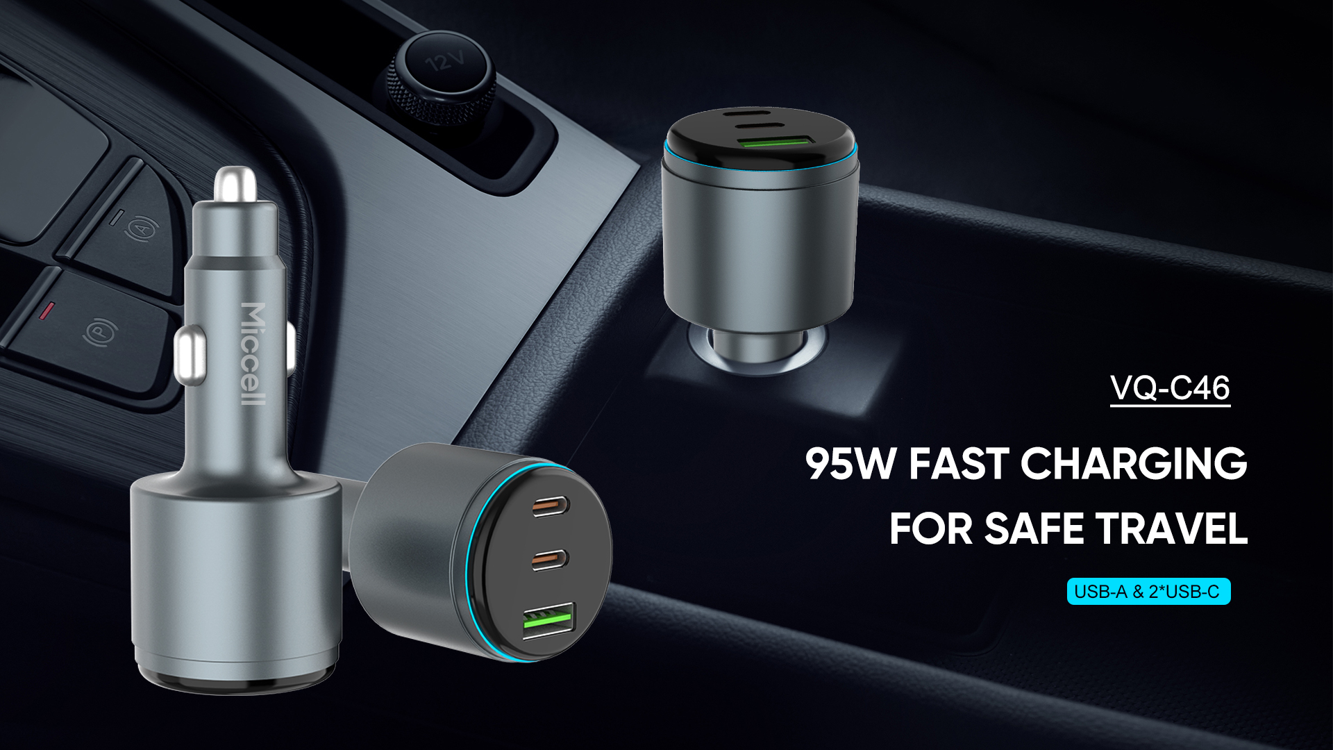 95W Super Fast PPS USB Car Charger for Samsung