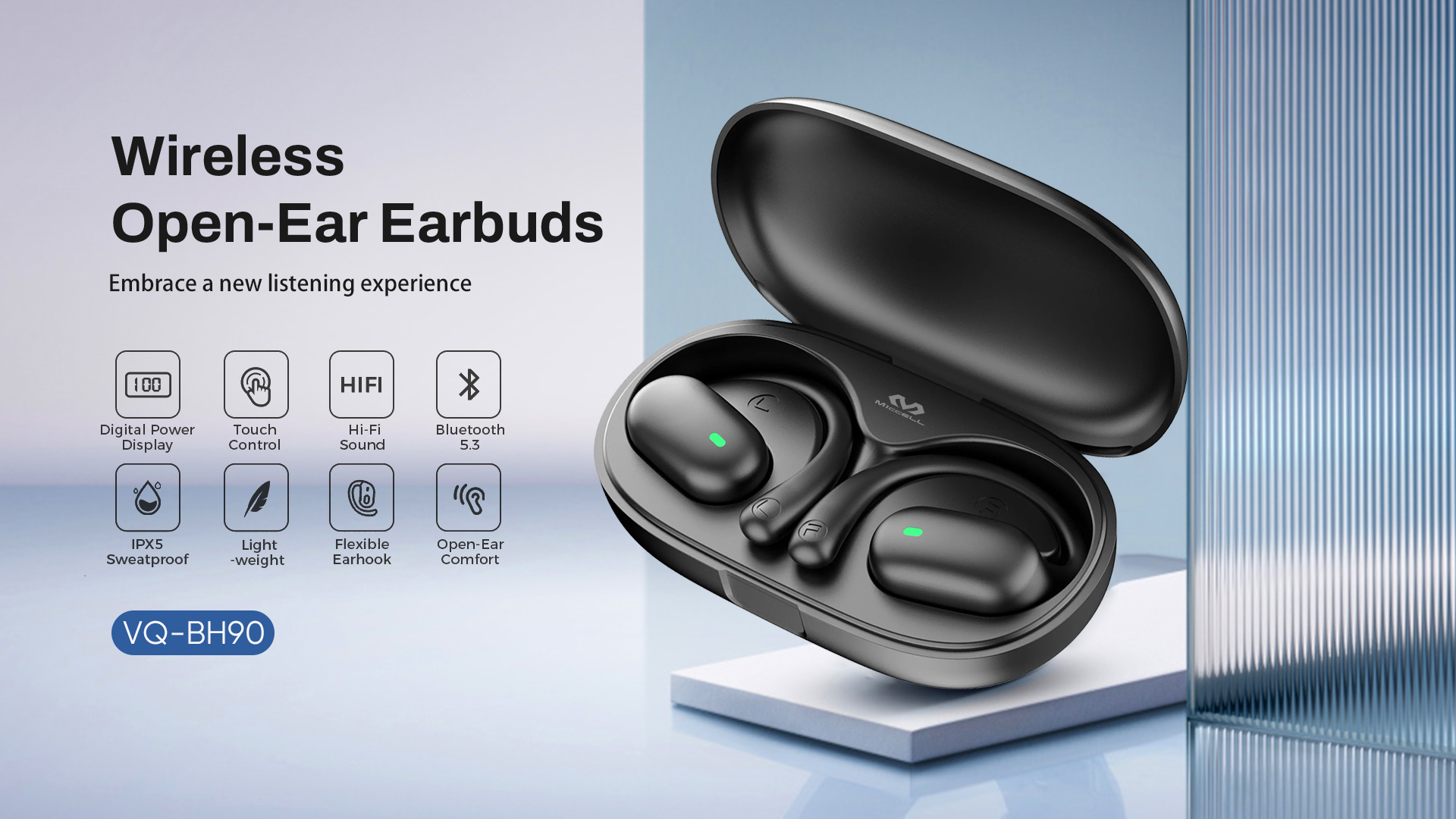wholesale wireless open ear earbuds