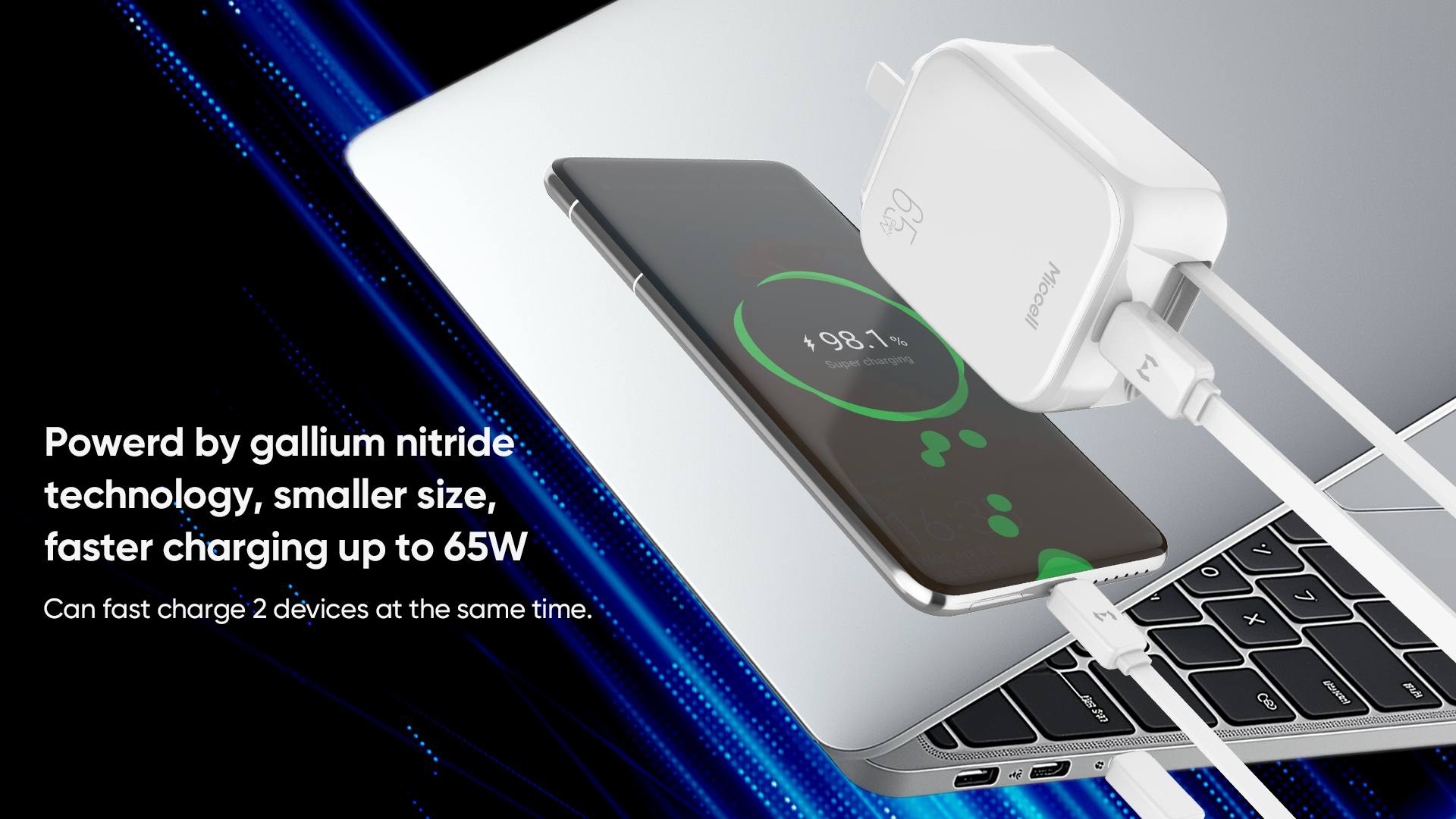 USB C Charger with Retractable Charger Cable