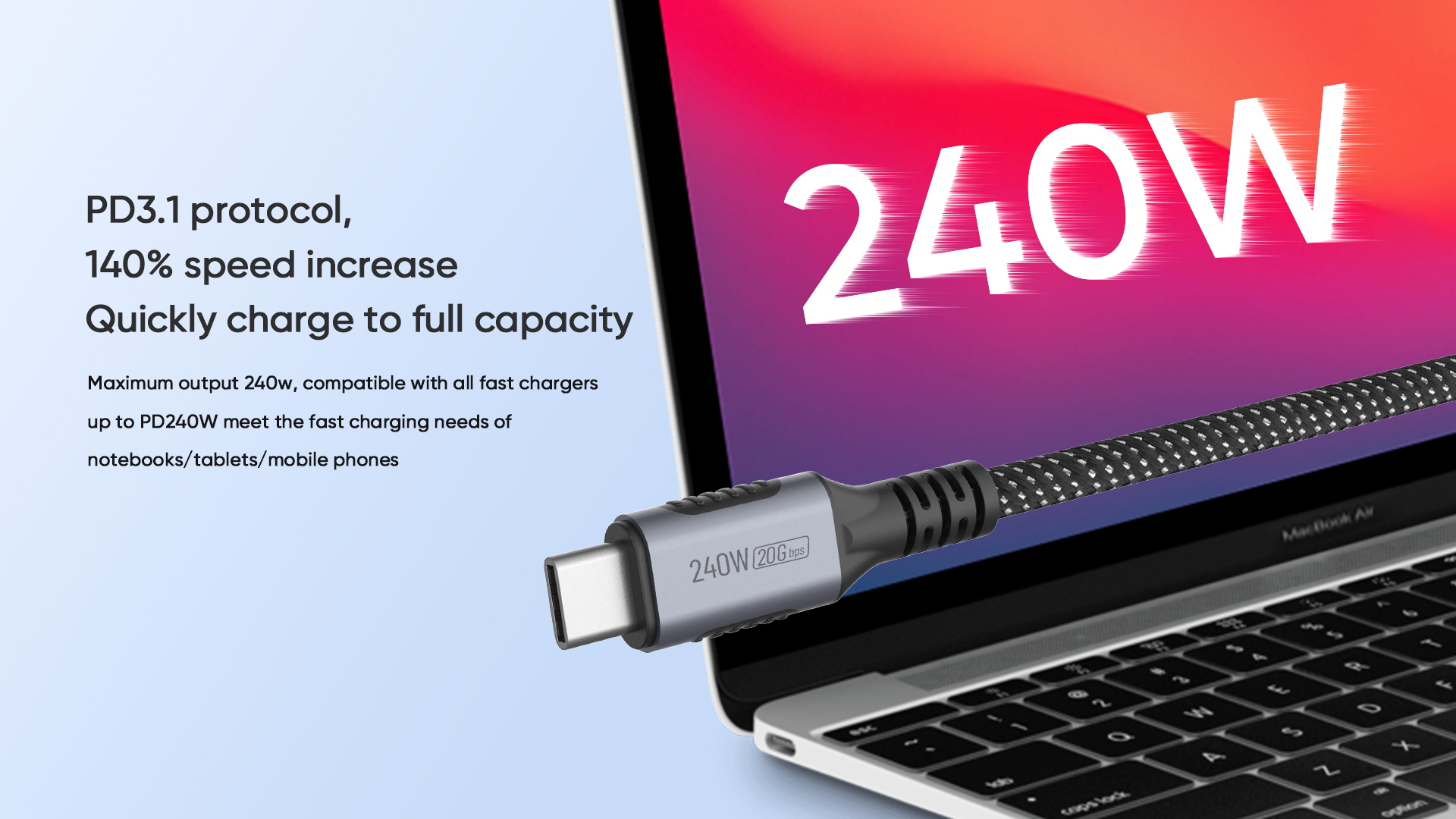 240w usb-c charge cable