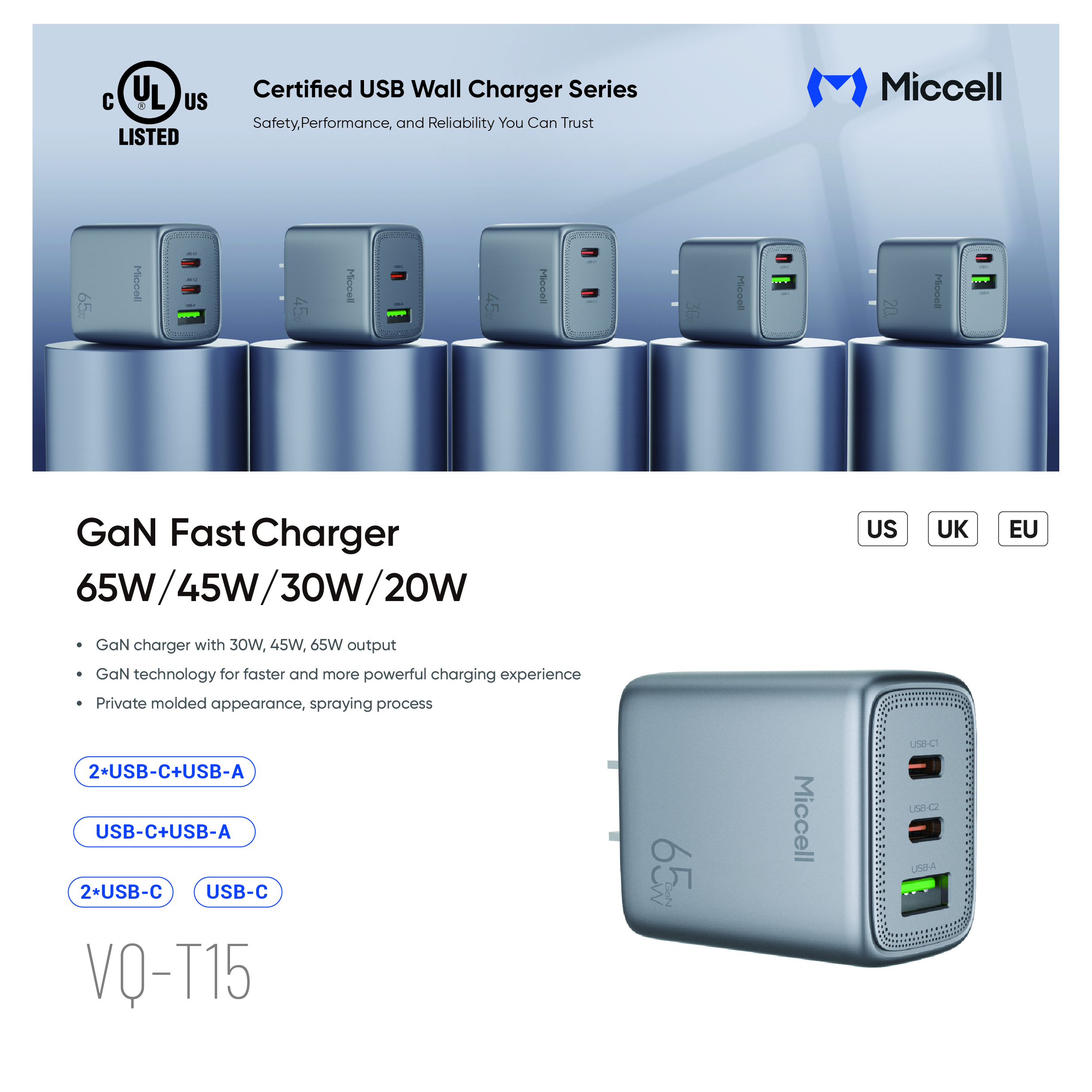 ul Listed GaN Chargers
