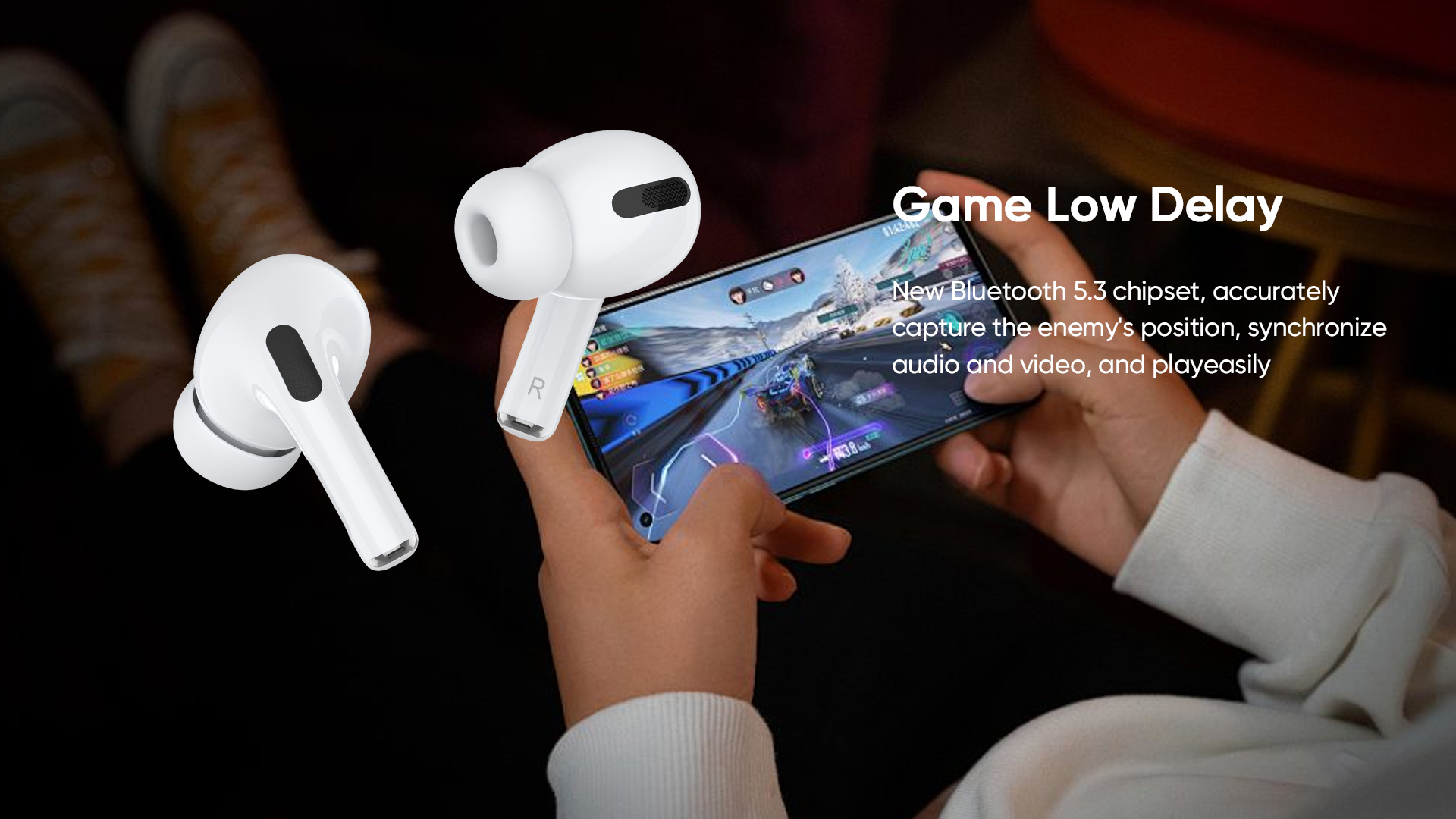 wireless Bluetooth 5.3 earbuds