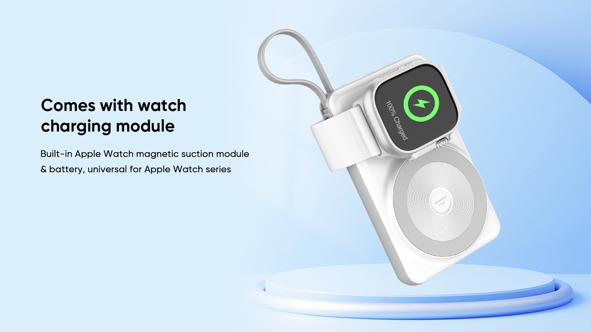 Magnetic Fast Charging Power Bank for Apple Watches