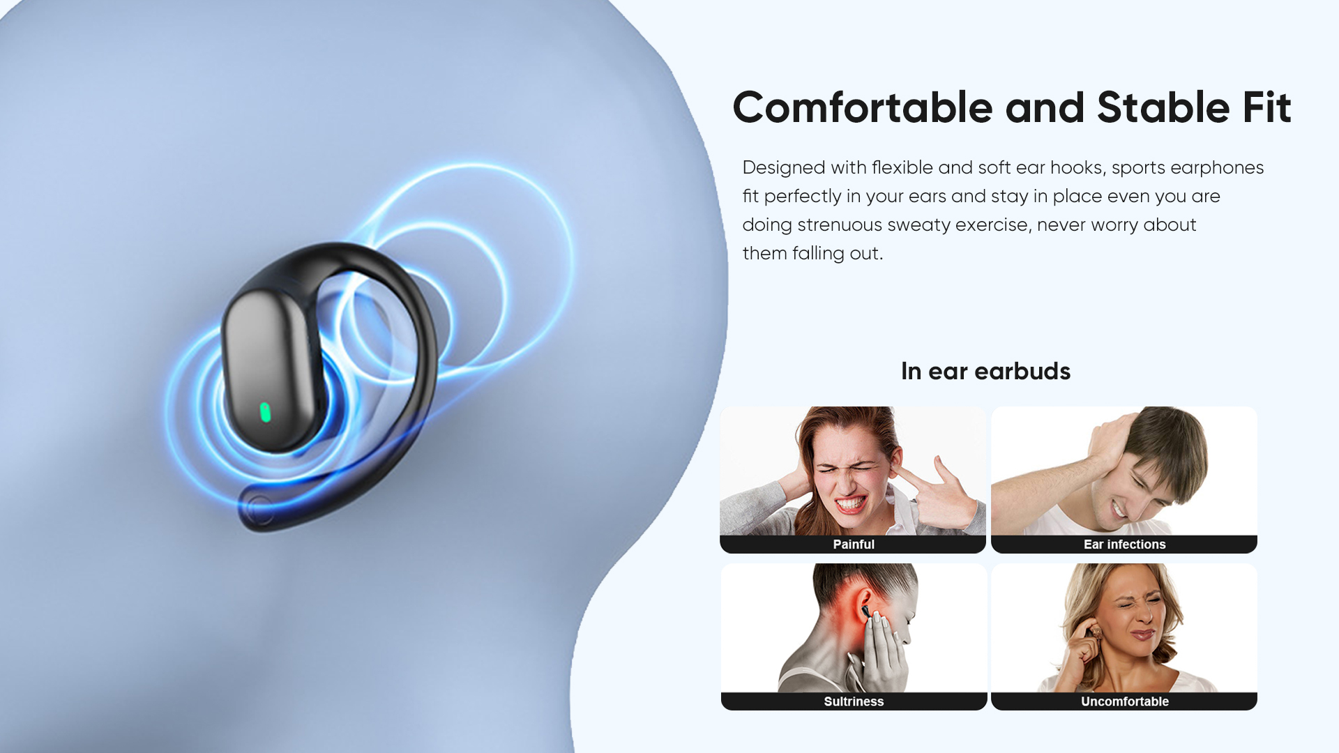 Bluetooth OWS headphons