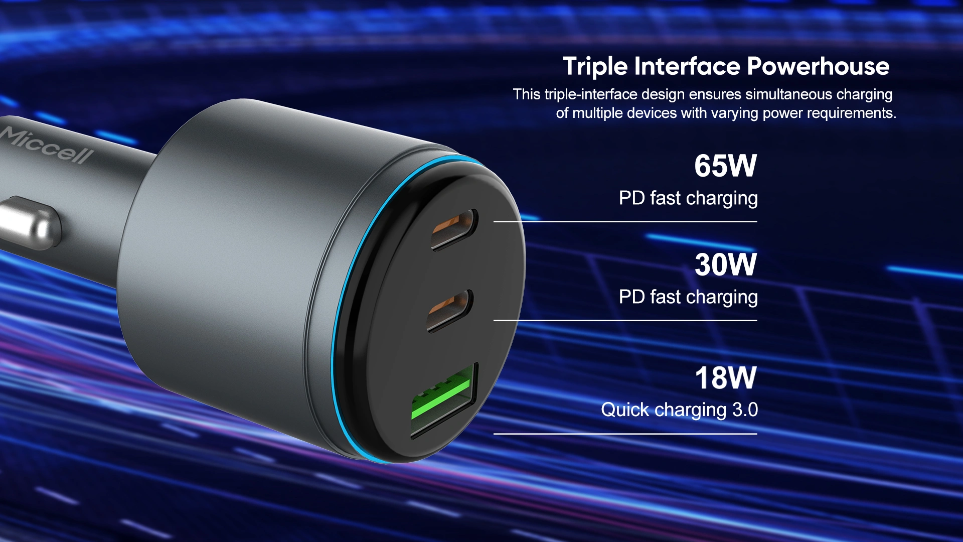 95W super fast car phone charger