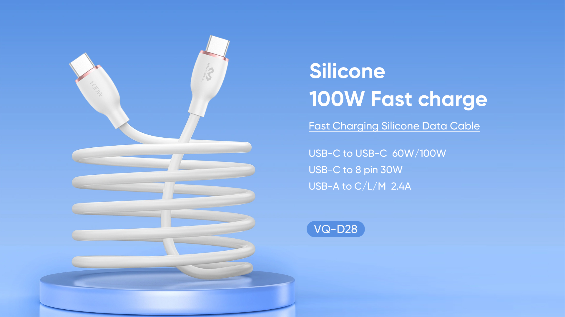 Fast Charging Silicone USB Cable