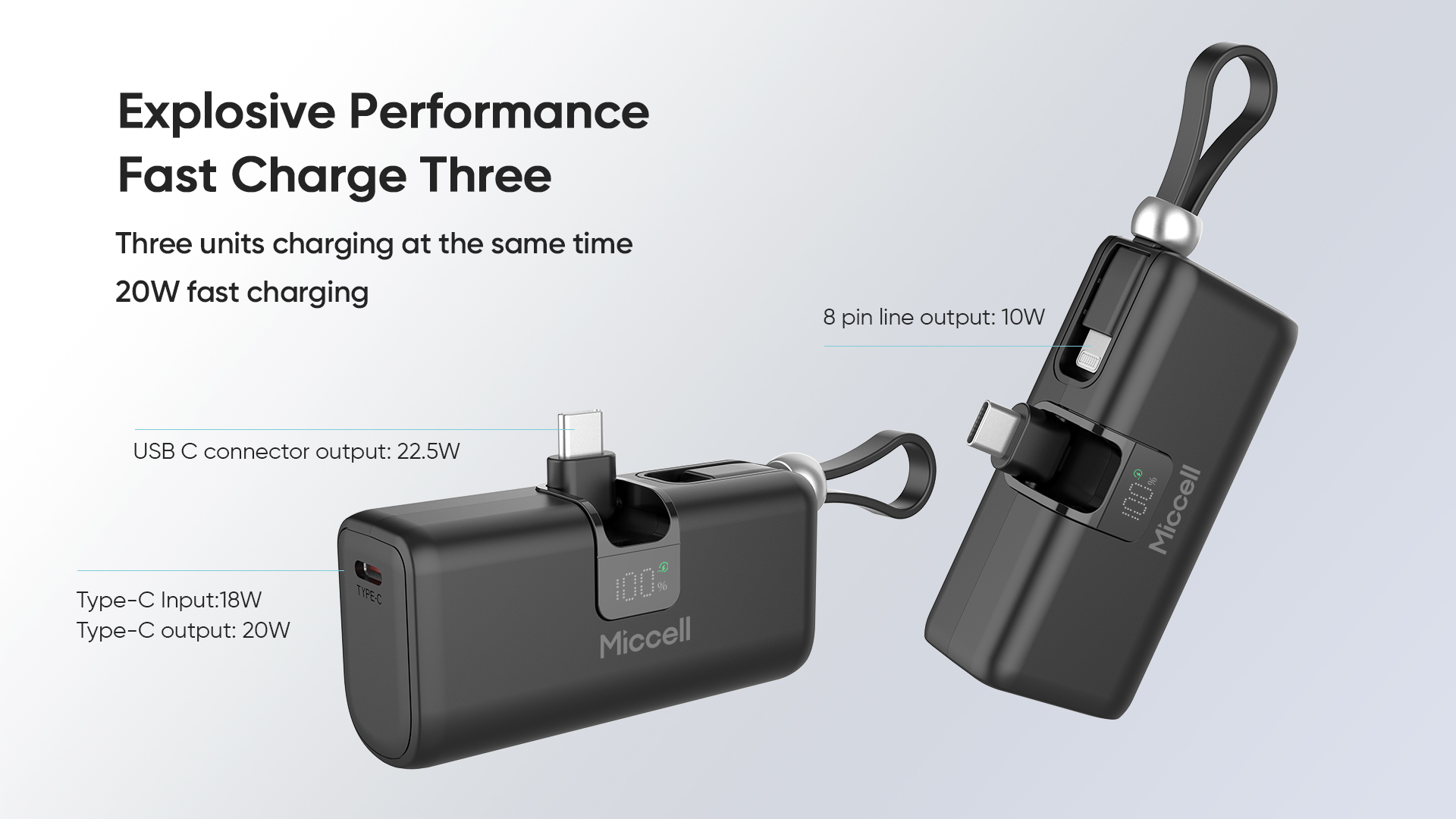 Power Bank with USB C Connector
