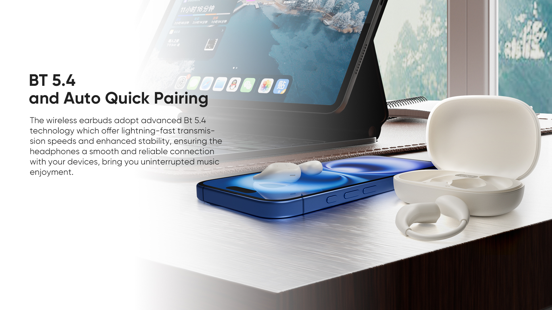 opening Bluetooth earbuds