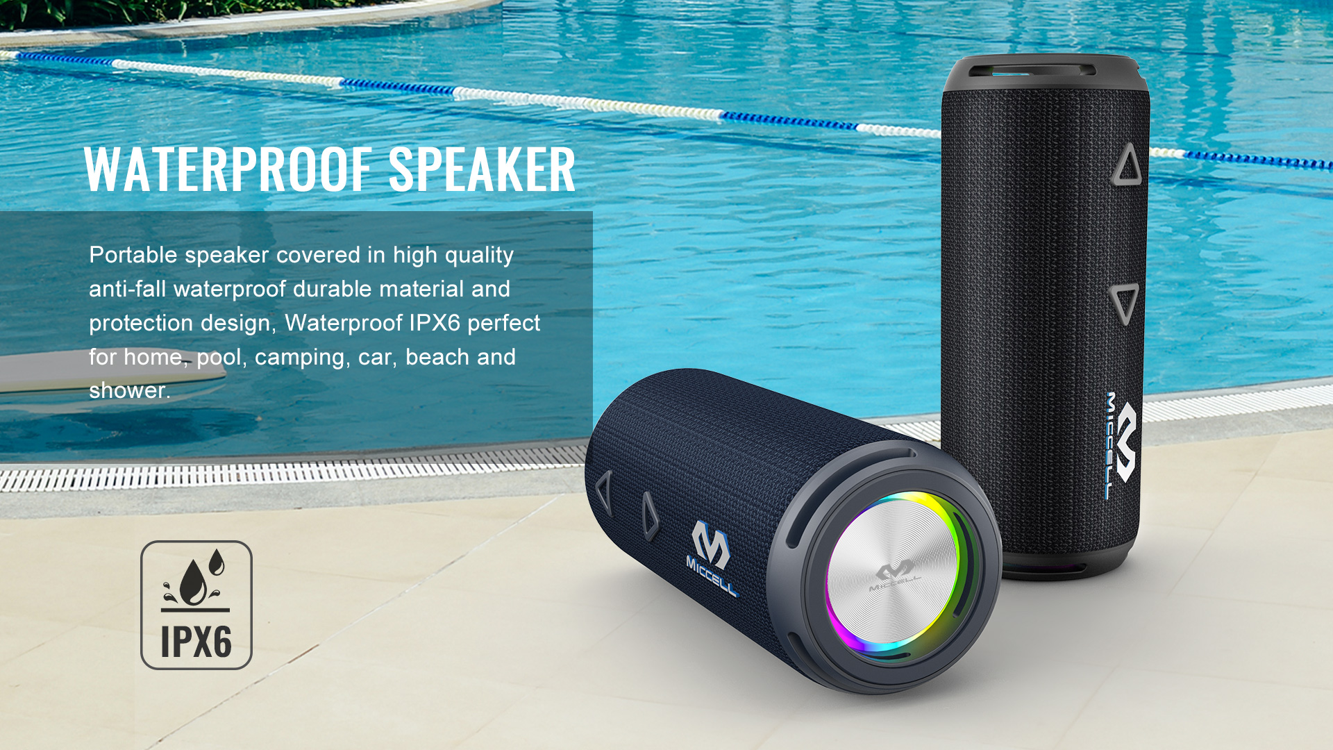 portable waterproof bluetooth speaker