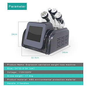 RF vacuum cavitation machine for body shape and face lifting and lymphatic drainage