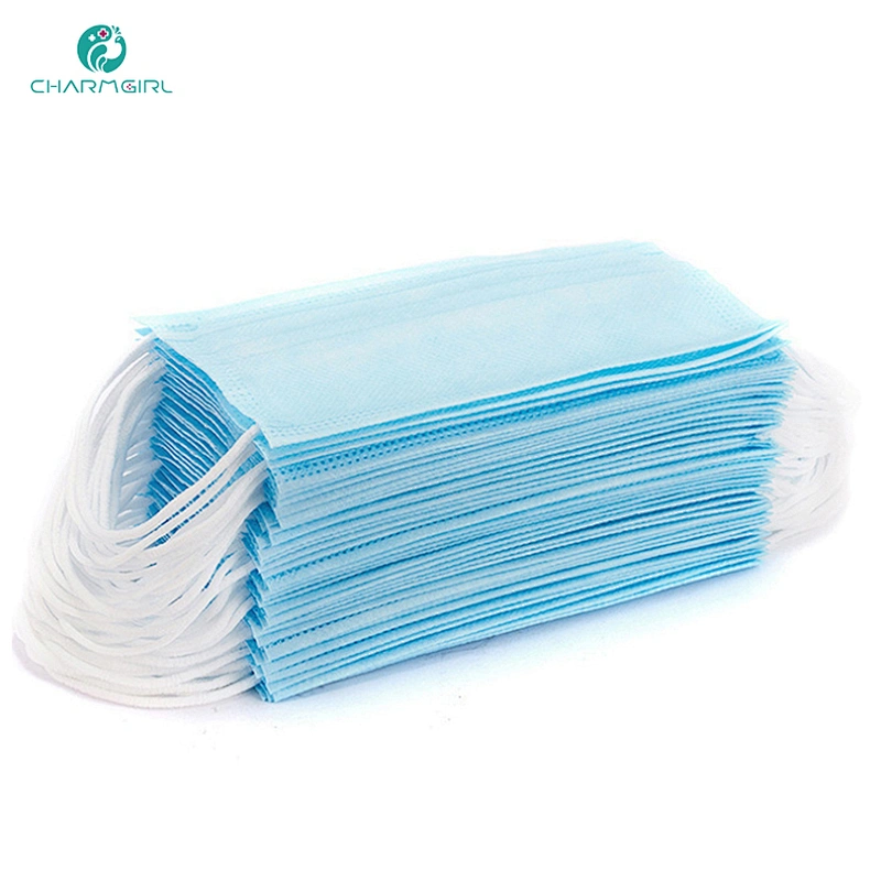 Disposable 3ply medical face mask blue non-woven medical