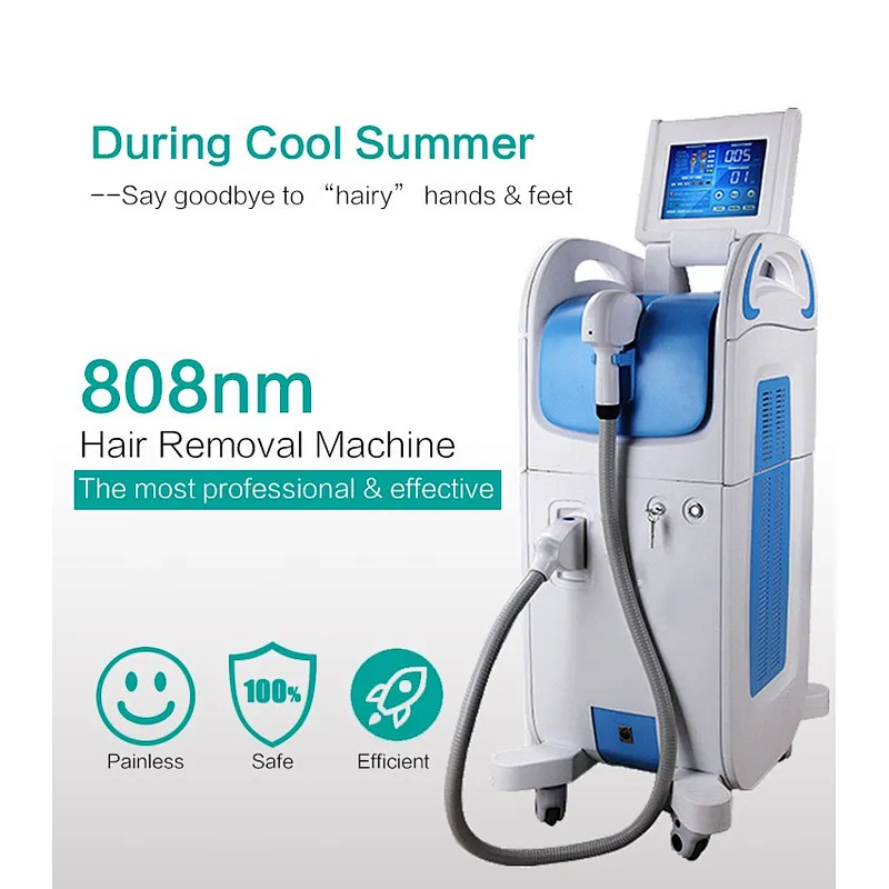 Skin clinic Painless and permanent hair removal 808nm diode laser hair removal machine