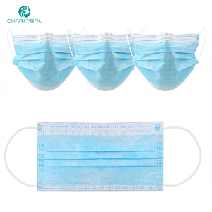 Disposable 3ply medical face mask blue non-woven medical