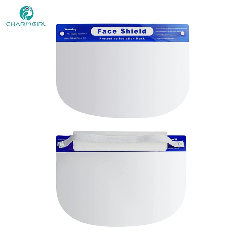 Anti-Fog Protective Transparent Safety Face Shield Custom with Foam Band