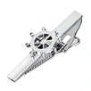 Energinox Wholesale Stylish Boat Rudder Shape Party Wedding ENGRAVED FREE Men's Stainless Steel Tie Pin Clip