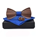 Classic 3d embossed wooden bow tie suit lattice square cufflinks casual solid wood environmental protection suit