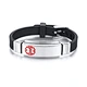Energinox Custom Medical Logo Engraving Stainless Steel  watch strap silicone ID Bracelet