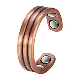 Energinox Original Pure Copper  Finger Rings Jewelry Bio Magnetic Therapy Threaded  Copper Ring for women