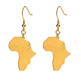 Energinox Minority Simple Personality Women Gilded African Plate Map Stainless Steel Earrings