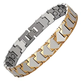 Energinox Newest wholesale High Polish quality Gold Plated Bio custom Jewelry Magnetic Tungsten Bracelet for men