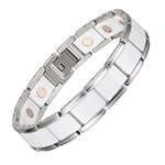 Energinox Manufacturer Fashion Germanium  Rose Gold Plated Homme Ceramic  Bracelet for Men Bracelet