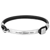 Energinox Customized double rope Classic Simple Stainless Steel Brand Silicone DIY Lettering Bracelet