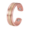 Energinox Wholesale Three color plating Pure Copper  Finger Magnetic Therapy Threaded  Copper Ring for women